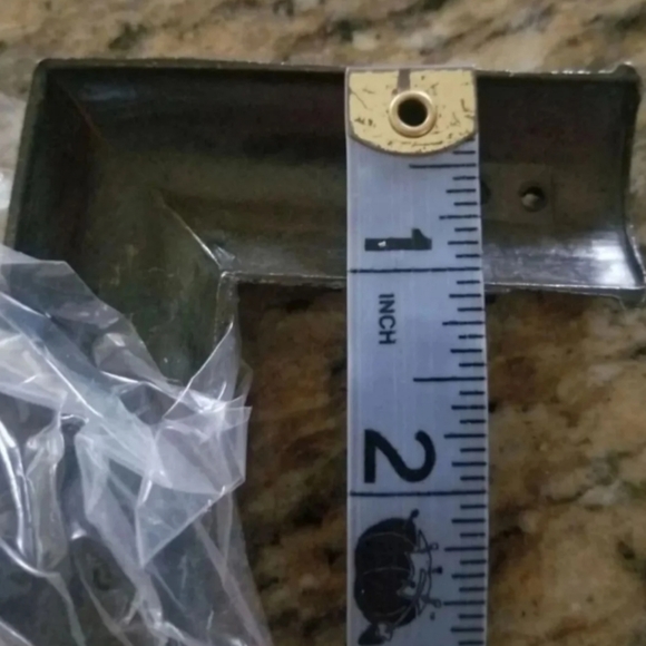 10 aged brass furniture & frame corner trim FIRM PER SET - Picture 6 of 7